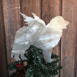 Leonberger, Angel Dog Christmas Tree Topper, Wreath Decoration, Holiday Decoration, Aluminum