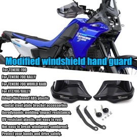 KAGEFUNE For Tenere700 RALLY/WORLD RAID XTZ700/RALLY 2025 motorcycle hand guard hand guard windshield Handle both hands windproof tenere700 rally 2021-2025 Motorcycle Accessories (Smoke Gray)
