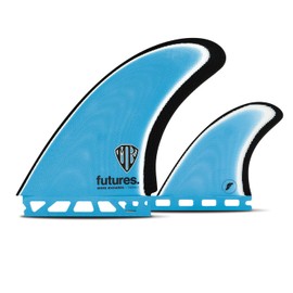 Futures Fins Mark Richards Twin + 1 Fiberglass Fin Set - Blue/White/Black