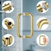 Ranbo Polished Gold 6" （CTC） Tubular Back-to-Back Shower Door Handle，Heavy-Duty