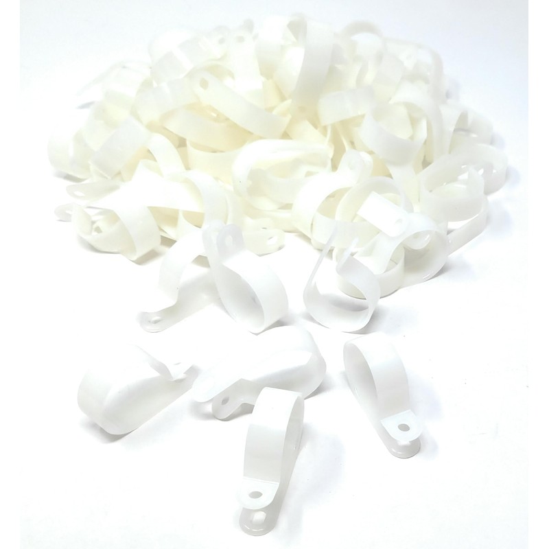 100pcs. P-Clips Plastic Nylon for Hose, Pipe, Cable, Wire, Tubing
