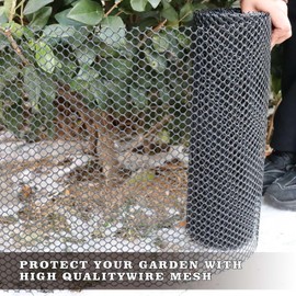 49.2 FT x 15.7 in Roll Mesh Fence, Versatile Black Plastic Fencing & Netting, Cuttable Animal Wire Mesh Fence, Durable Tree Trunk Protector, Suitable for Cat Dog Rabbit Barrier and Plant Protectors