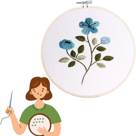 Traziewell Stamped Embroidery Stitch Kits for Adults Cross Stitch Kits for Beginners Pre Printed DIY Embroidery Starter Kit for Home Decor Hobby Kits for Adults Beginner Embroidery Kit 1416