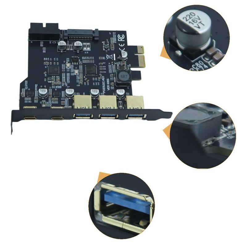 Durlo PCIe to USB 3.2 Gen 2 Expansion Card –