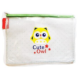 Gifts UK® Cute Owl Clear Plastic PVC Pencil Case Transparent Stationery Bag Cosmetic Make Up Bag *UK Stock* (Yellow Owl)