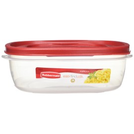 Rubbermaid 7J71 Easy Find Lid Square 9-Cup Food Storage Container and Lid (Pack of 4)
