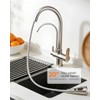 WANFAN Kitchen Sink Faucet with Pull Down Sprayer 2 Handle