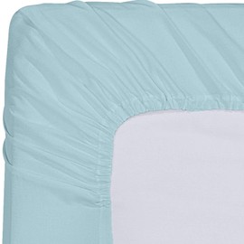 Luxurious Finish 500 Thread Count 4-PCs Sleeper Sofa Bed Sheets Set, 100% Egyptian Cotton - Solid Light Blue ( Full Size 54"x72"x 6" )