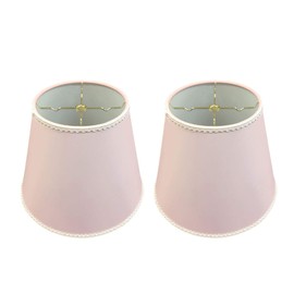 Royal Designs, Inc. Designer Empire Hardback Shade with Elegant Trim, HB-645-14PNK-2, Pink, 8 x 14 x 11, 2 Pack