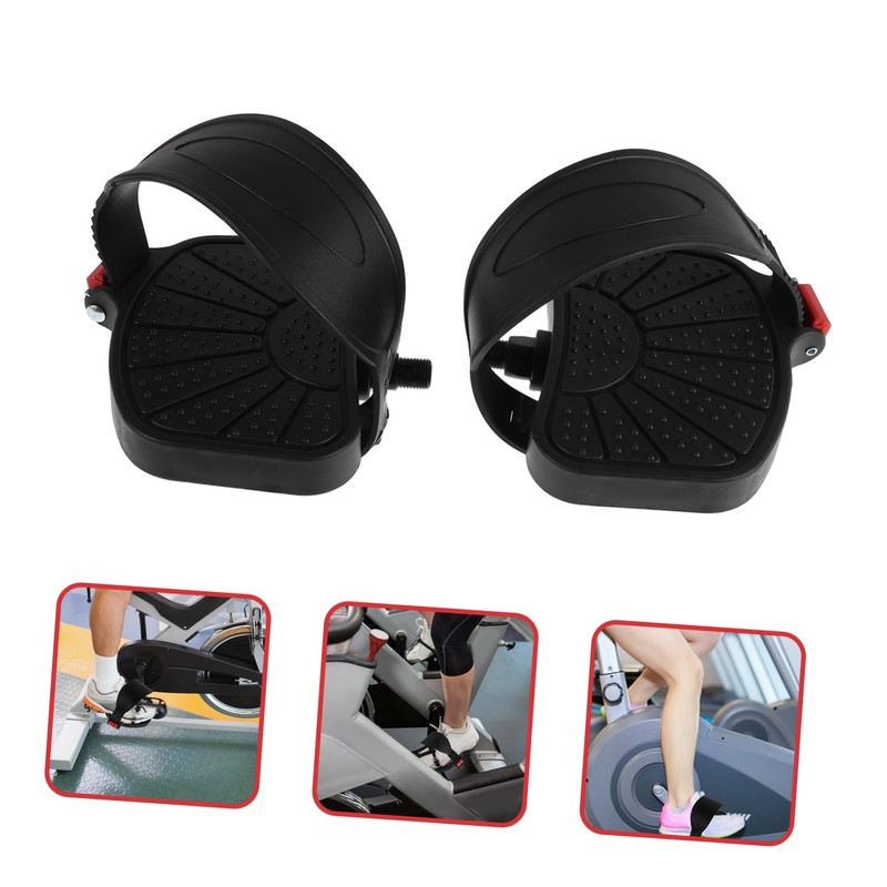 Outanaya 1 Pair Adjustable Slip Exercise Bike Pedals for Indoor