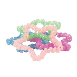Fun Express Star-Shaped Stretchy Phone Cord Bracelets - Jewelry - 12 Pieces