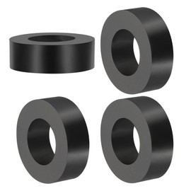 PATIKIL Multi Purpose Rubber Spacer, 4 Pcs 25mm ID x 45 OD x 15mm T Neoprene Round Anti-Vibration Isolation Pads Isolator Rubber Bushings Spacer Washer for HVAC Bolts Car Accessories