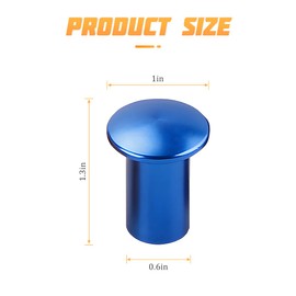 TSUGAMI Turn Knob Drift Button, 2 Pcs E-Brake Handle Handbrake Emergency Cover, Hand Spin Turn Lever Knob Lock Button, Aluminum Replacement Car Accessories Compatible with GT86, FRS, BRZ (Blue)