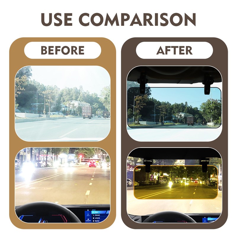 Opuweiy Sun Visor Extender for Car, Day and Night Anti-Glare