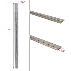 Generic Aluminum 16 Gauge Marine Grade Boat Piano Hinge, 72 x 1 1/2 Inch