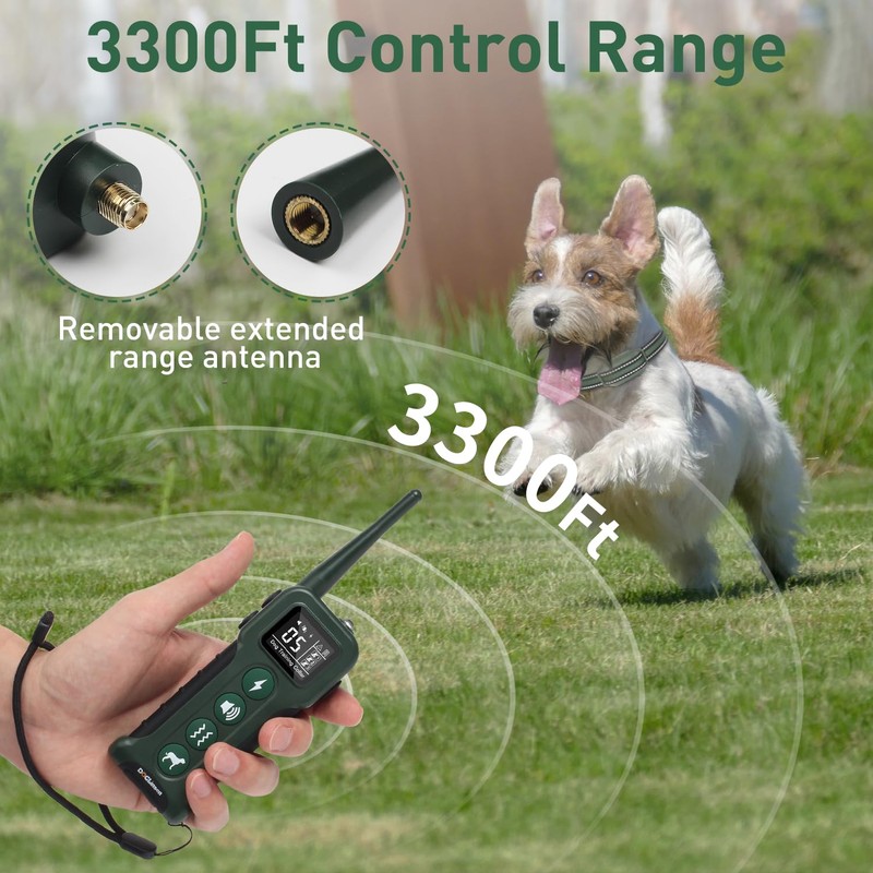 DOGLinsen Dog Training Shock Collar with Remote 3300ft Range -