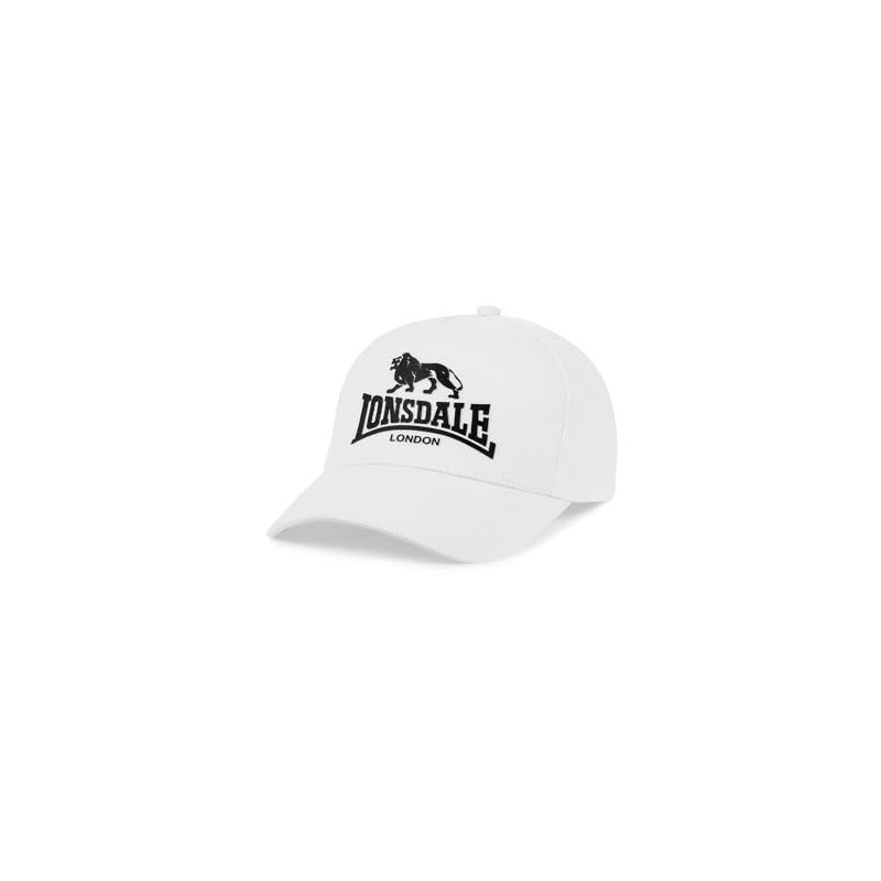 Lonsdale Men's Beckbury Cap, white / black