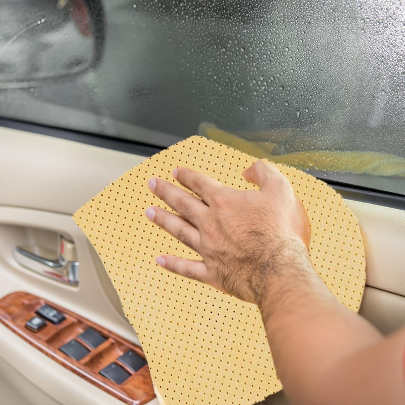 Xumann 3 Pcs Car Chamois Synthetic Leather, Leather Shammy Cloth