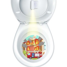 Faivykyd Potty Training with Firefighting Target, Cute Fireman Pee Light, Funny Potty Training Toilet Light for Toddler Boys