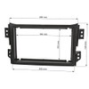 tomzz Audio 2439-146 Double DIN Radio Faceplate Compatible with Opel