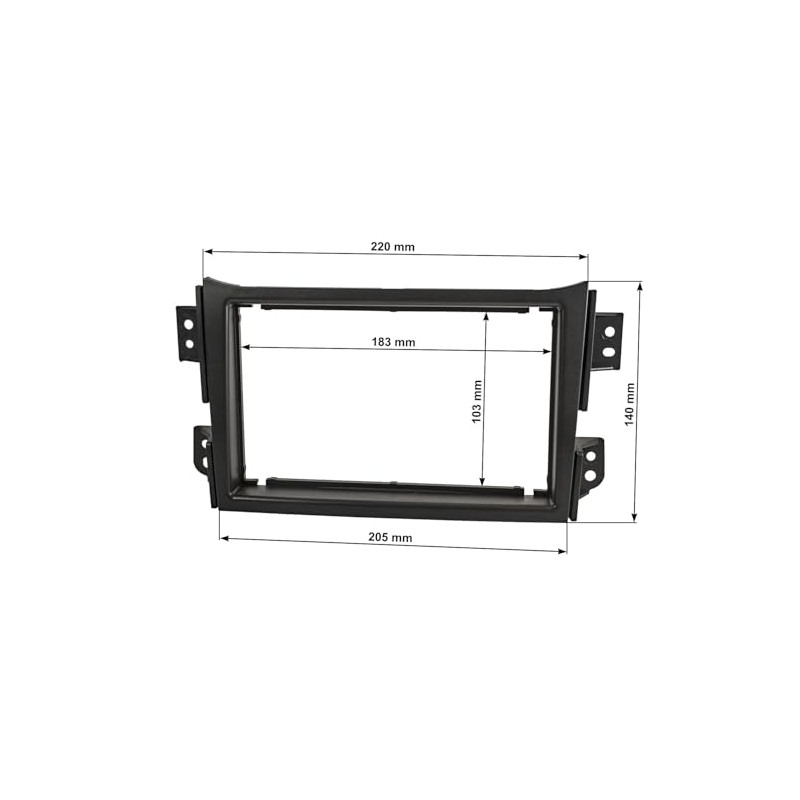tomzz Audio 2439-146 Double DIN Radio Faceplate Compatible with Opel
