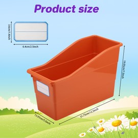 6 Pcs Plastic Storage Boxes, Files Book Bins for Classroom Multiple Colors Storage Baskets, Storage Boxes (Morandi)