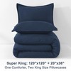 Litanika Navy Blue Oversized King Comforters Super King Size, 3