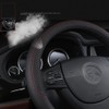 SHIAWASENA Car Steering Wheel Cover, Leather, Universal 15 Inch Fit,