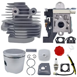 Mikatesi A130002100 SRM 225 CYLINDER Kit Fits For ECHO SRM-225 PAS-225 GT-225 GT-225L PE-225 GT-225i GT-225SF SRM-225i Trimmer Lawn with SRM 225 Carburetor Kit Part