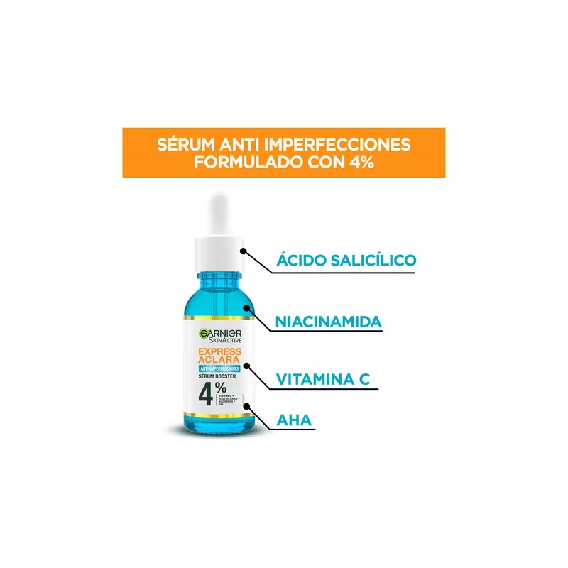 Sérum Garnier Express Aclara Anti-imperfecciones 30 Ml Momento de aplicación