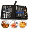 46pcs/Set Culinary Carving Tool Set，Acogedor Portable Fruit Carving Tools Set，