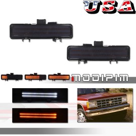 MODIPIM Smoke Switchback LED Front Paking Signal Lamp FOR 83-94 Chevy Blazer & 82-93 S10