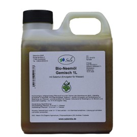 Sala Organic Neem Oil Cold Pressed with Salamul Emulsifier Ready Mixed 1 L 1000 ml Canister