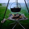 Portable Fire Pit, 22-inch Outdoor Camping Fireplace, Collapsible Stainless Steel