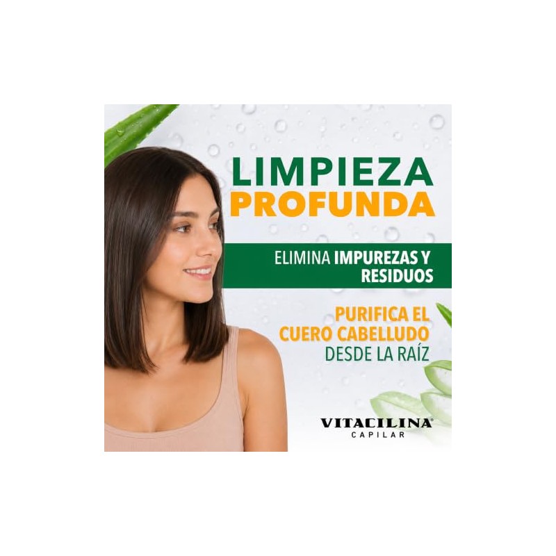 Vitacilina Capilar Shampoo Purificante │ Retinol + Sábila + Romero