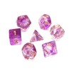 DollaTek Transparent Polyhedral Dice Set Table Games Dice 2 Sets