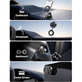 ArmiX Phone Holder for Car, 360°Adjustable Vacuum Magnetic Phone Holder Hands-Free Suction Cup Phone Mount Foldable Vacuum Phone Stand for All Phones & Car/Gym/Mirror/Shower/Smooth Surface