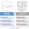 STORi Audrey Stackable Clear Bin Plastic Organizer Drawers | 2