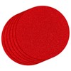 30 PCS Red Paper Placemats Round Place Mat Glitter Disposable