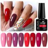 MTSSII Burgundy Red Gel Nail Polish Set for Nails 12