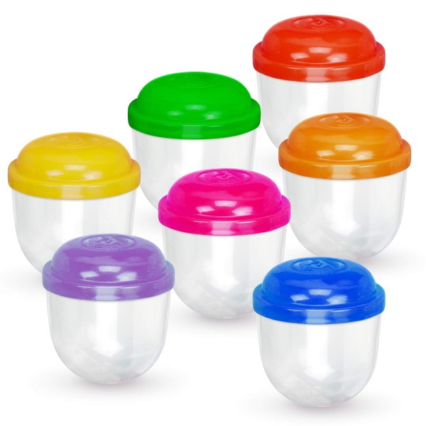 Empty Acorn Capsules 2" for Vending Machine Assorted 7 Colors Containers for Party Favors - 50 pcs