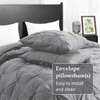 downluxe Pintuck Queen Comforter Set with 2 Pillow Shams -