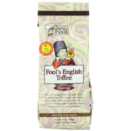 The Coffee Fool Very Fine Grind Coffee, Fool's English Toffee, 12 Ounce