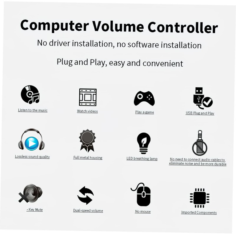 CIYODO USB Volume Control Knob with Mute Function Audio Controller