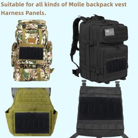 1 Pcs 12x8 inch Large Tactical Patch Molle Backpack Mounting Expansion Panel Board Stroage Display Visor Holder Attachment for Backpacks Vest Dog Harness Hook and Loop Patch Badge Emblem Showing