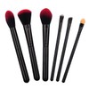 IWOWHERO Cosmetics Face Makeup Brush Set 6pcs Beauty Tools Red