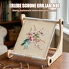 Exsulity Adjustable Embroidery Table Stand, Wood Embroidery Hoop Holder