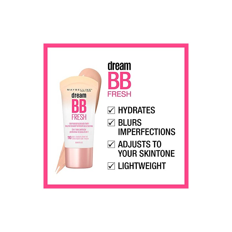 Maybelline Dream Fresh BB Cream Bálsamo Perfeccionador, color Light/Medium