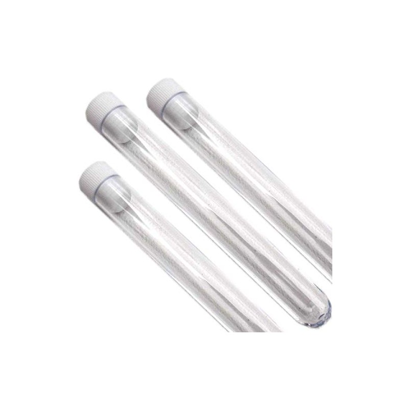 6 Inch Test Tubes with White Tops (Pack of 10)