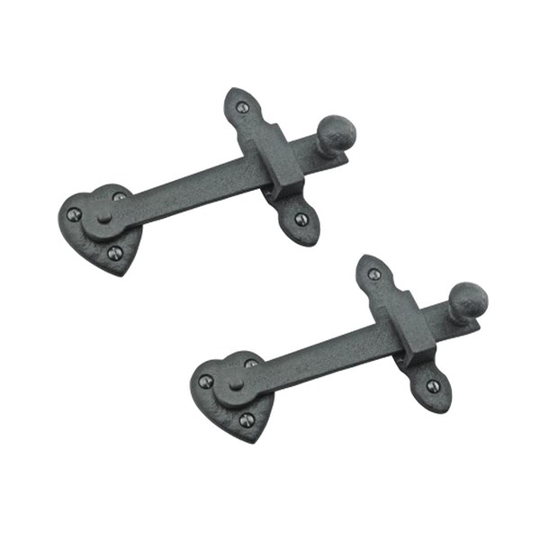 Renovators Supply Black Wrought Iron Gate Flip Latch Decorative Antique